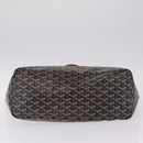 Goyard Herringbone Tote Bag PVC Leather Black Auth 208481V-11