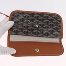 Goyard Herringbone Tote Bag PVC Leather Black Auth 208481V-21
