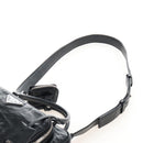 PRADA Hand Bag Leather 2way Black Silver Auth 208497SAM-10