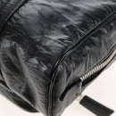 PRADA Hand Bag Leather 2way Black Silver Auth 208497SAM-15