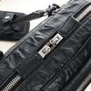 PRADA Hand Bag Leather 2way Black Silver Auth 208497SAM-23
