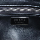 PRADA Hand Bag Leather 2way Black Silver Auth 208497SAM-24