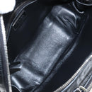 PRADA Hand Bag Leather 2way Black Silver Auth 208497SAM-25