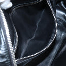 PRADA Hand Bag Leather 2way Black Silver Auth 208497SAM-29