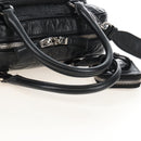 PRADA Hand Bag Leather 2way Black Silver Auth 208497SAM-7