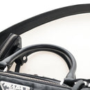 PRADA Hand Bag Leather 2way Black Silver Auth 208497SAM-8