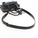 PRADA Hand Bag Leather 2way Black Silver Auth 208497SAM-9