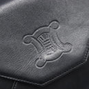 CELINE Shoulder Bag Leather Black Auth 208500A-14