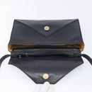 CELINE Shoulder Bag Leather Black Auth 208500A-15