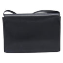 CELINE Shoulder Bag Leather Black Auth 208500A-3