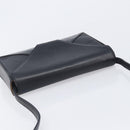 CELINE Shoulder Bag Leather Black Auth 208500A-6