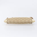 GUCCI GG Canvas Bamboo Chain Shoulder Bag Beige Gold Tone 124289 Auth 208501V-10