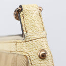 GUCCI GG Canvas Bamboo Chain Shoulder Bag Beige Gold Tone 124289 Auth 208501V-16