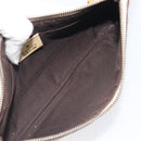 GUCCI GG Canvas Bamboo Chain Shoulder Bag Beige Gold Tone 124289 Auth 208501V-21