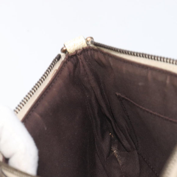 GUCCI GG Canvas Bamboo Chain Shoulder Bag Beige Gold Tone 124289 Auth 208501V