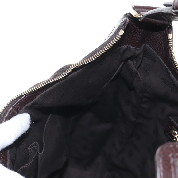 GUCCI Web Sherry Line Horsebit Shoulder Bag Leather Brown 247602 Auth 208504V