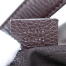 GUCCI Web Sherry Line Horsebit Shoulder Bag Leather Brown 247602 Auth 208504V-23