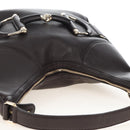 GUCCI Web Sherry Line Horsebit Shoulder Bag Leather Brown 247602 Auth 208504V-6