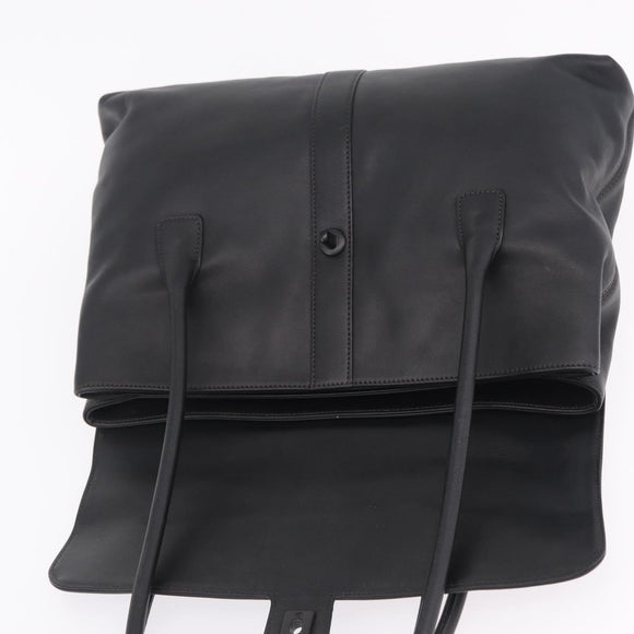 CHANEL Hand Bag Lamb Skin Black CC Auth 208505SAV