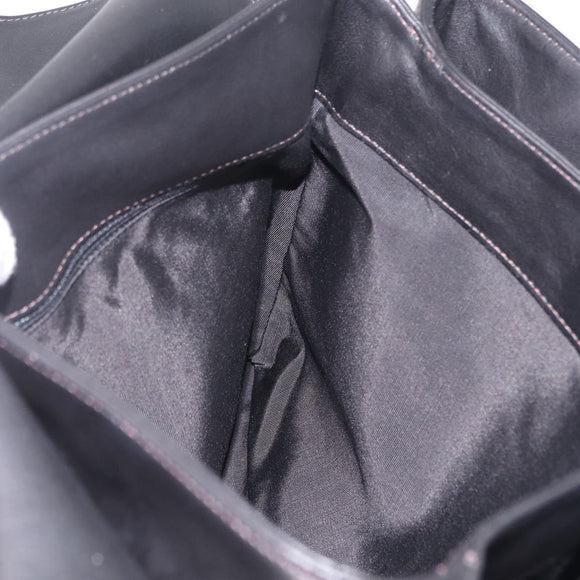 CHANEL Hand Bag Lamb Skin Black CC Auth 208505SAV