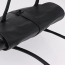 CHANEL Hand Bag Lamb Skin Black CC Auth 208505SAV-7