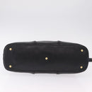 Saint Laurent Muse Hand Bag Leather Black Gold Tone 156464 Auth 208511A-11