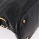 Saint Laurent Muse Hand Bag Leather Black Gold Tone 156464 Auth 208511A-14