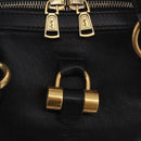 Saint Laurent Muse Hand Bag Leather Black Gold Tone 156464 Auth 208511A-17