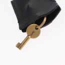Saint Laurent Muse Hand Bag Leather Black Gold Tone 156464 Auth 208511A-20
