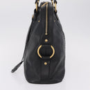 Saint Laurent Muse Hand Bag Leather Black Gold Tone 156464 Auth 208511A-4