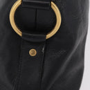 Saint Laurent Muse Hand Bag Leather Black Gold Tone 156464 Auth 208511A-5