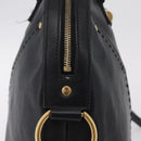 Saint Laurent Muse Hand Bag Leather Black Gold Tone 156464 Auth 208511A-7