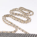 CHANEL Chain Shoulder Bag Canvas Navy Silver CC Auth 208513A-11
