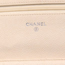 CHANEL Chain Shoulder Bag Canvas Navy Silver CC Auth 208513A-22