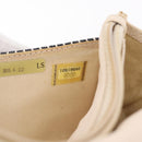 CHANEL Chain Shoulder Bag Canvas Navy Silver CC Auth 208513A-31