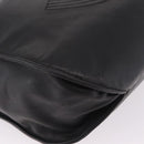 CHANEL Chain Shoulder Tote Bag Leather Black Silver CC Auth 208514A-11