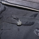 CHANEL Chain Shoulder Tote Bag Leather Black Silver CC Auth 208514A-21