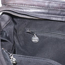 CHANEL Chain Shoulder Tote Bag Leather Black Silver CC Auth 208514A-23
