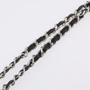 CHANEL Chain Shoulder Tote Bag Leather Black Silver CC Auth 208514A-9
