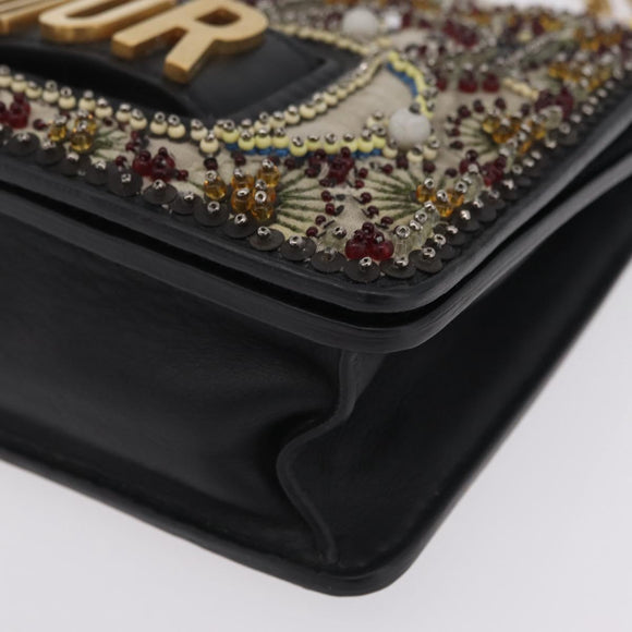 Christian Dior Chain Shoulder Bag Beads Multicolor Gold Tone Auth 208516V