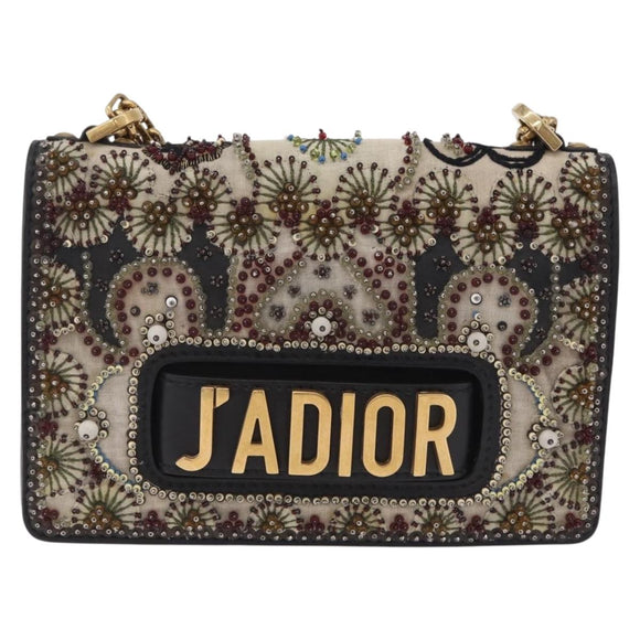 Christian Dior Chain Shoulder Bag Beads Multicolor Gold Tone Auth 208516V