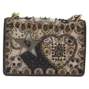 Christian Dior Chain Shoulder Bag Beads Multicolor Gold Tone Auth 208516V-3