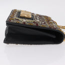 Christian Dior Chain Shoulder Bag Beads Multicolor Gold Tone Auth 208516V-4