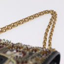 Christian Dior Chain Shoulder Bag Beads Multicolor Gold Tone Auth 208516V-8