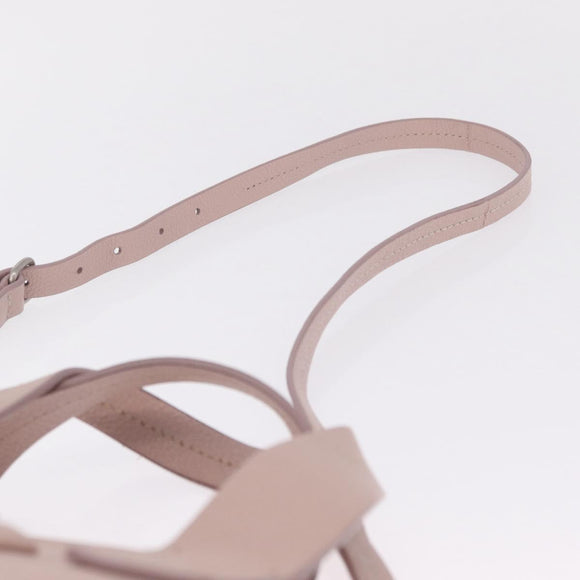 Miu Miu Madras Hand Bag Leather 2way Pink Silver Auth 208522A