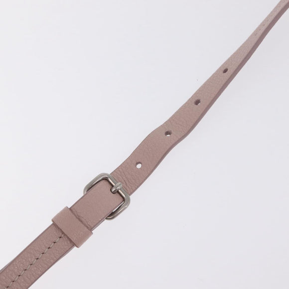 Miu Miu Madras Hand Bag Leather 2way Pink Silver Auth 208522A