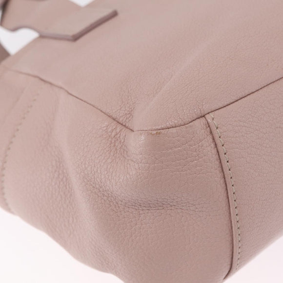 Miu Miu Madras Hand Bag Leather 2way Pink Silver Auth 208522A