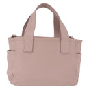 Miu Miu Madras Hand Bag Leather 2way Pink Silver Auth 208522A-3