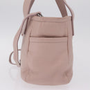 Miu Miu Madras Hand Bag Leather 2way Pink Silver Auth 208522A-4