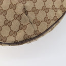 GUCCI GG Canvas Shoulder Bag Beige Gold Tone 161718 Auth 208523V-11
